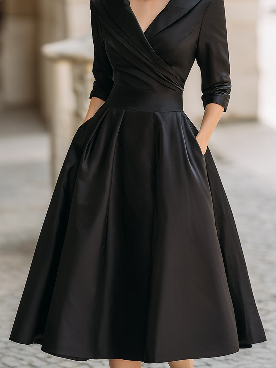 Lina - Elegante vestido midi de satén