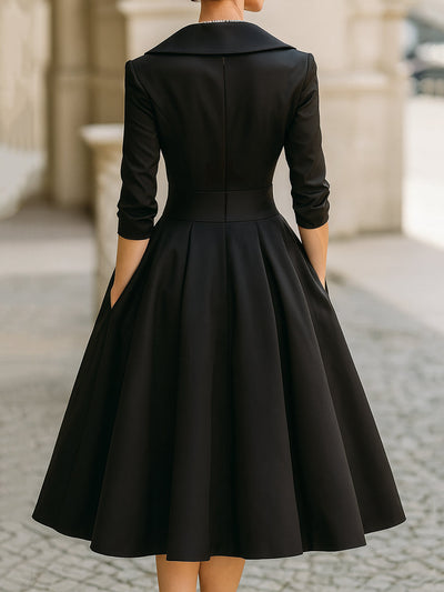 Lina - Elegante vestido midi de satén