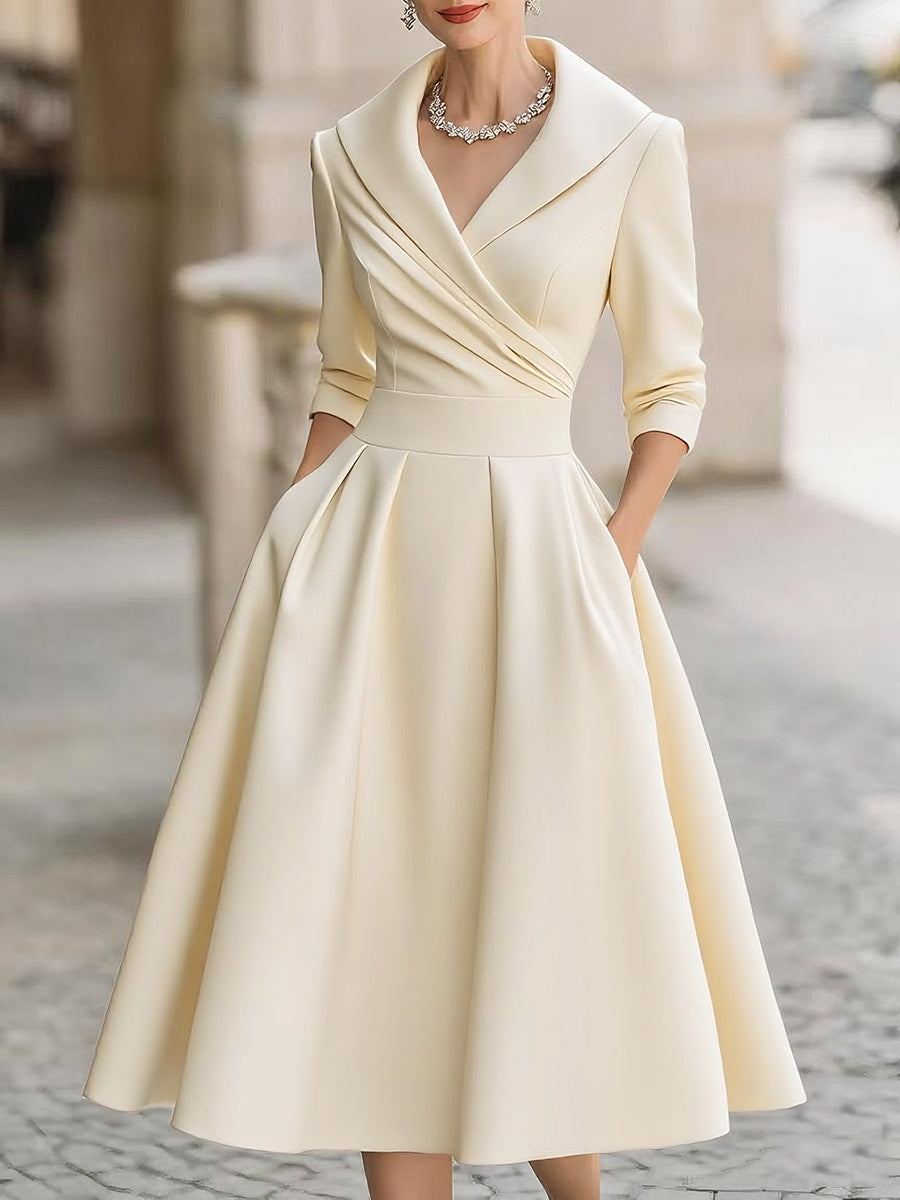Lina - Elegante vestido midi de satén