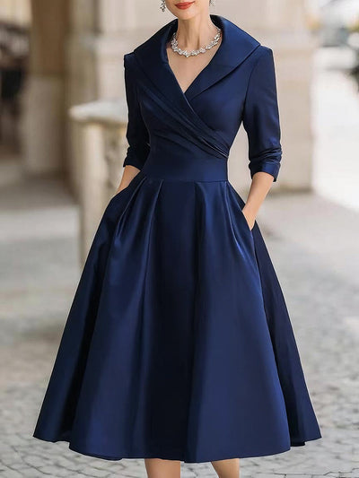 Lina - Elegante vestido midi de satén
