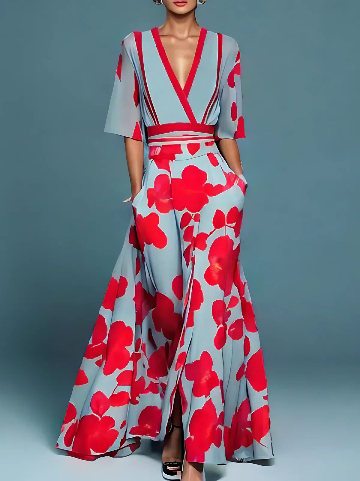 CELESTINA – MILANO-INSPIRED ELEGANT SLEEVED DRESS