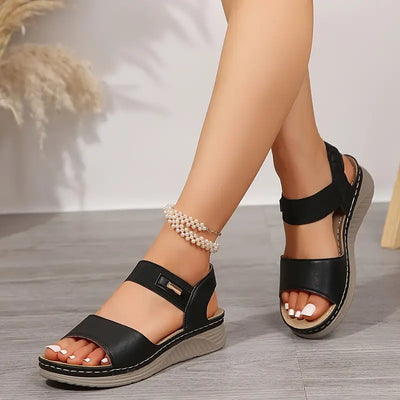 LIORA – CUSHIONED ORTHOPEDIC WEDGE SANDALS