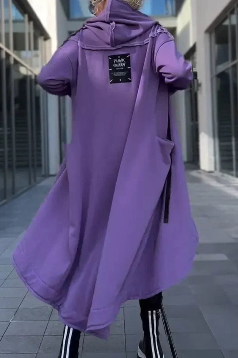 MANA™ | LONG HOODIE WITH ZIPPER IN LIGHT AND BREATHABLE FABRICS