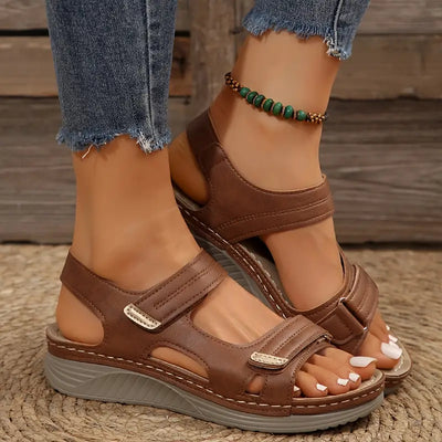 LIORA – CUSHIONED ORTHOPEDIC WEDGE SANDALS