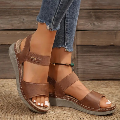LIORA – CUSHIONED ORTHOPEDIC WEDGE SANDALS
