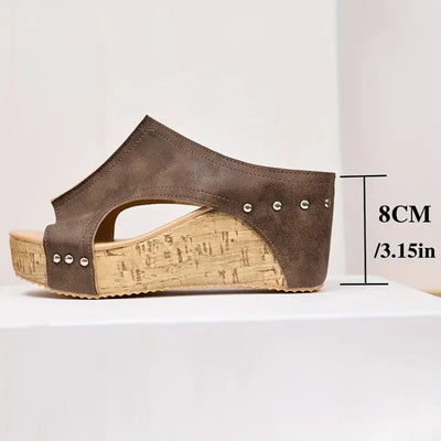 EMIRA – ELEGANT BUCKLE WEDGE SANDALS