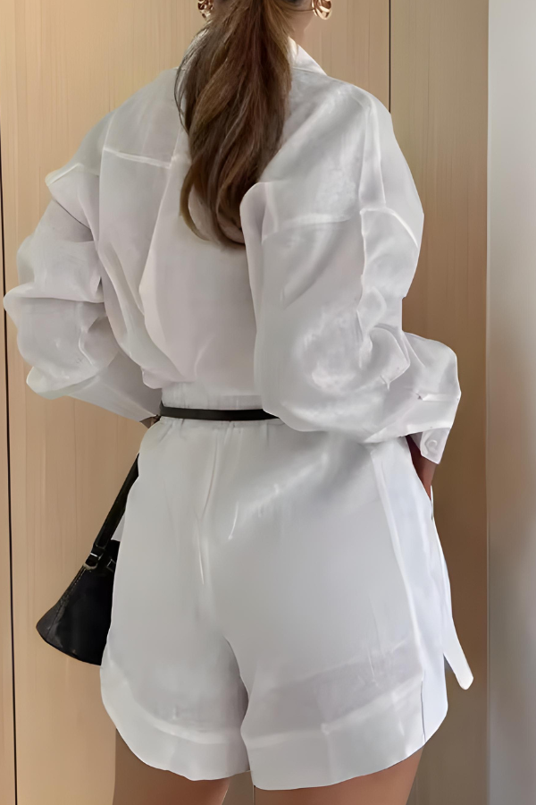 ISOLDE – RELAXED FULL-SLEEVE SHIRT & SHORTS SET