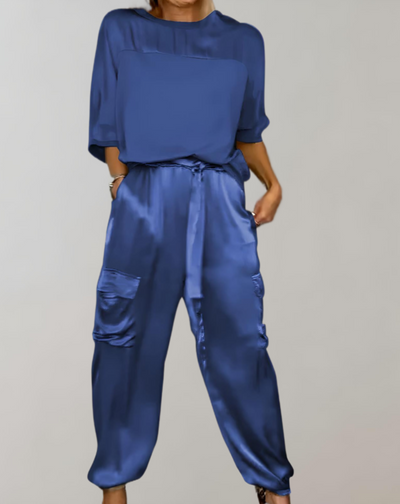 TAHLIA – SILKY CARGO LOUNGE SET