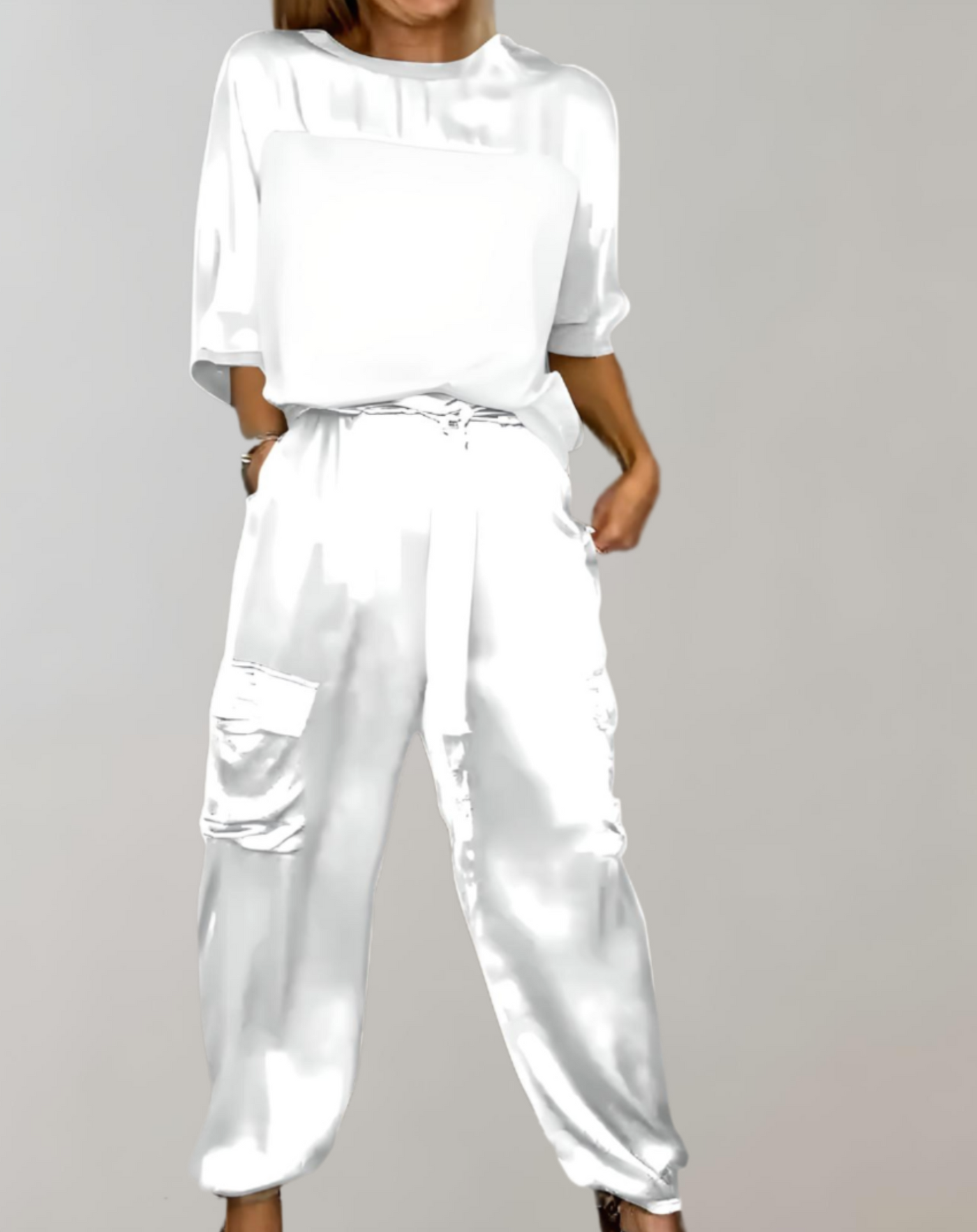 TAHLIA – SILKY CARGO LOUNGE SET