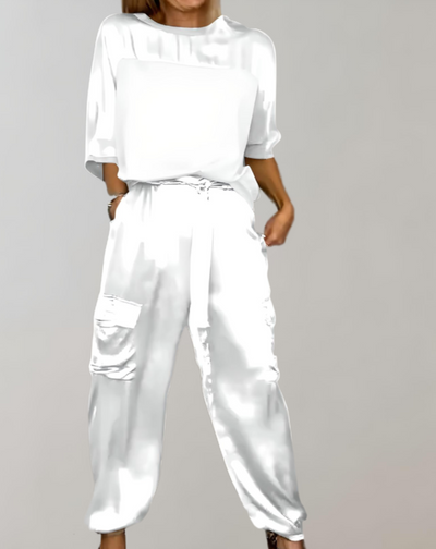 TAHLIA – SILKY CARGO LOUNGE SET
