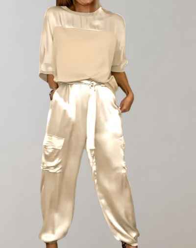 TAHLIA – SILKY CARGO LOUNGE SET
