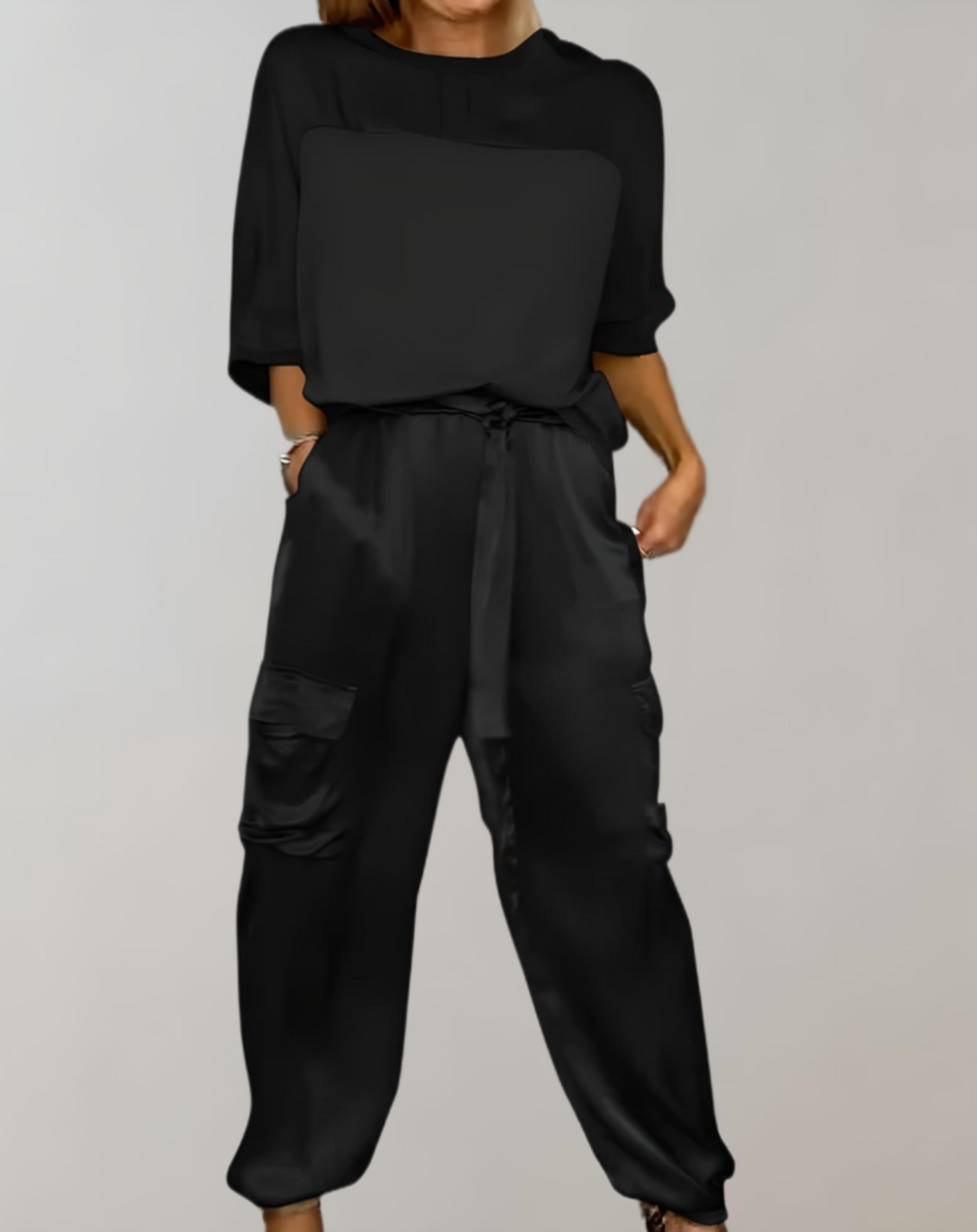 TAHLIA – SILKY CARGO LOUNGE SET