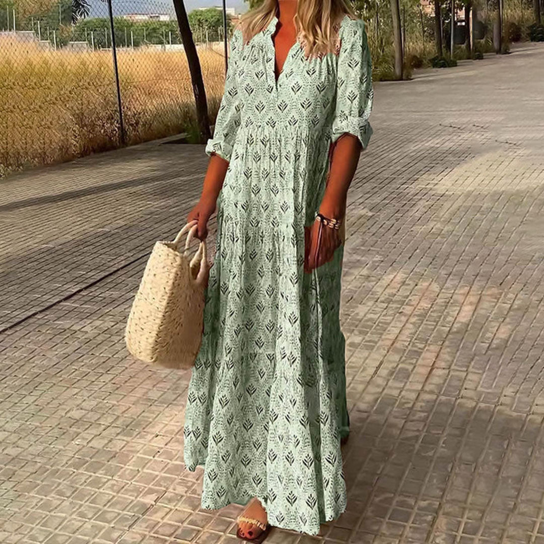 ISLA – ELEGANT FLOWY BOHO MAXI DRESS