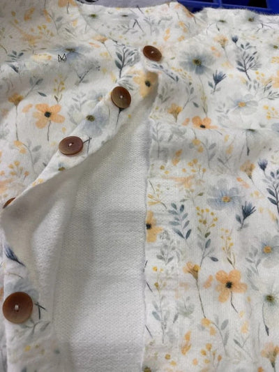 MYLENNA | COZY FLORAL BUTTONED KNIT CARDIGAN