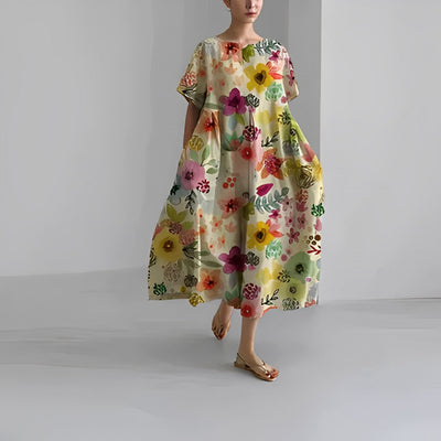 LYRA – RETRO BOHO SWING MAXI DRESS