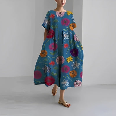 LYRA – RETRO BOHO SWING MAXI DRESS