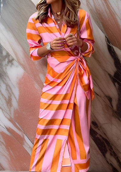 JULIETTE – ELEGANT WRAP SHIRT DRESS