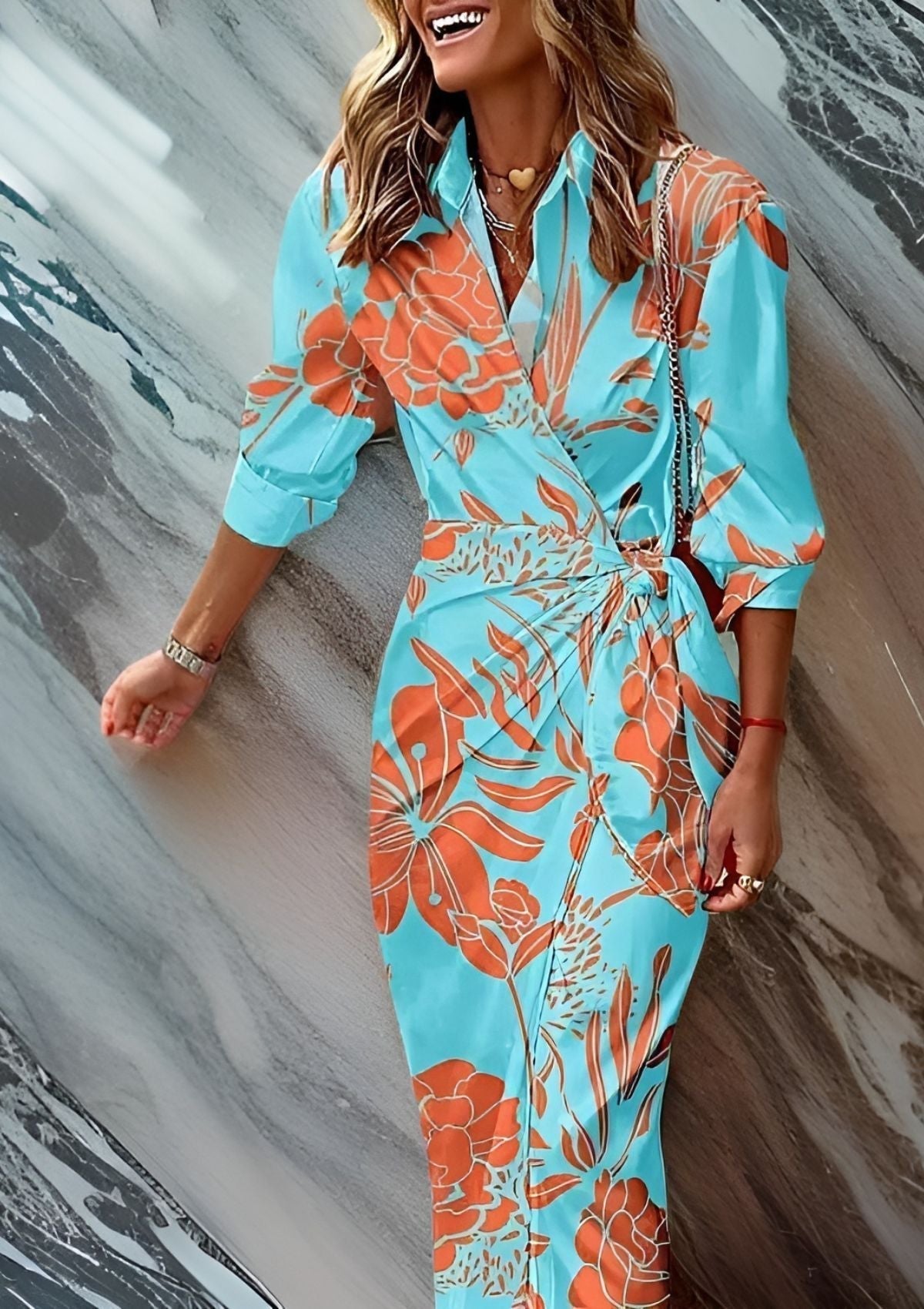 JULIETTE – ELEGANT WRAP SHIRT DRESS
