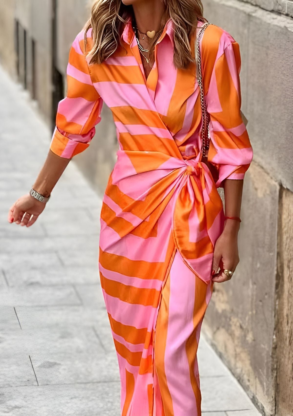 JULIETTE – ELEGANT WRAP SHIRT DRESS