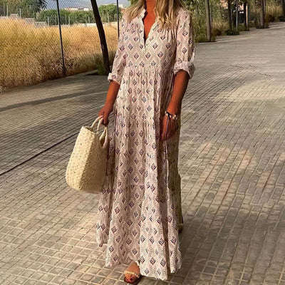 ISLA – ELEGANT FLOWY BOHO MAXI DRESS