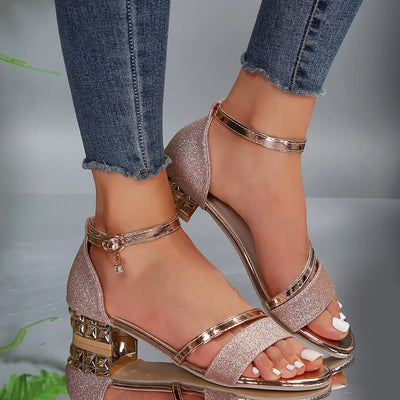 NOELLE – OPEN-TOE ANKLE STRAP SANDALS