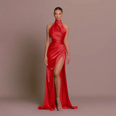 MARISSA – SLEEK SLIT EVENING GOWN