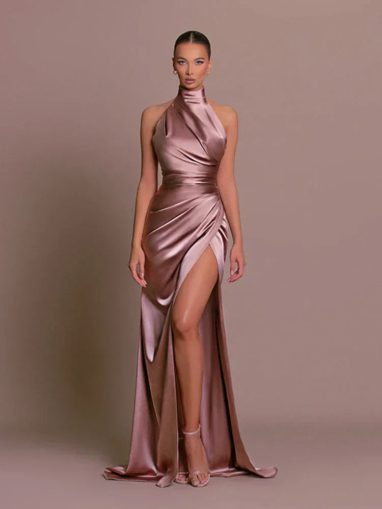 MARISSA – SLEEK SLIT EVENING GOWN