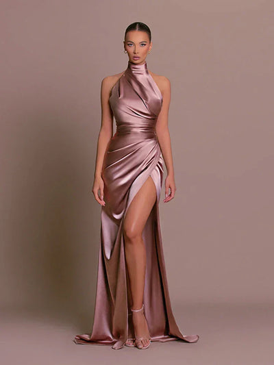 MARISSA – SLEEK SLIT EVENING GOWN