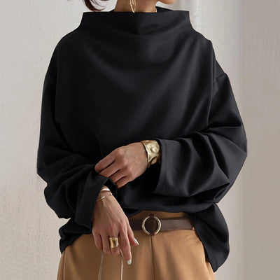 Lisa | Stylish High-Neck Casual Top for Effortless Chic