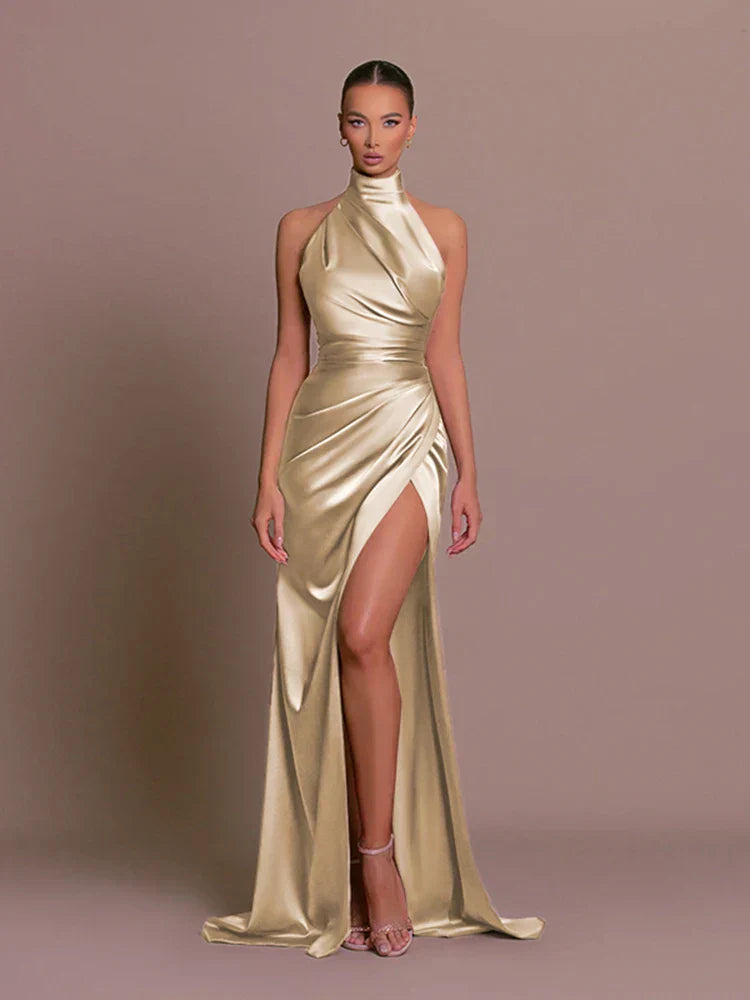 MARISSA – SLEEK SLIT EVENING GOWN