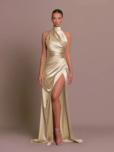 MARISSA – SLEEK SLIT EVENING GOWN
