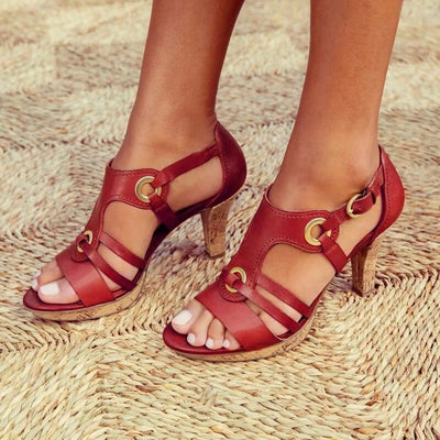 JULISSA – STRAPPY BLOCK HEEL SANDALS