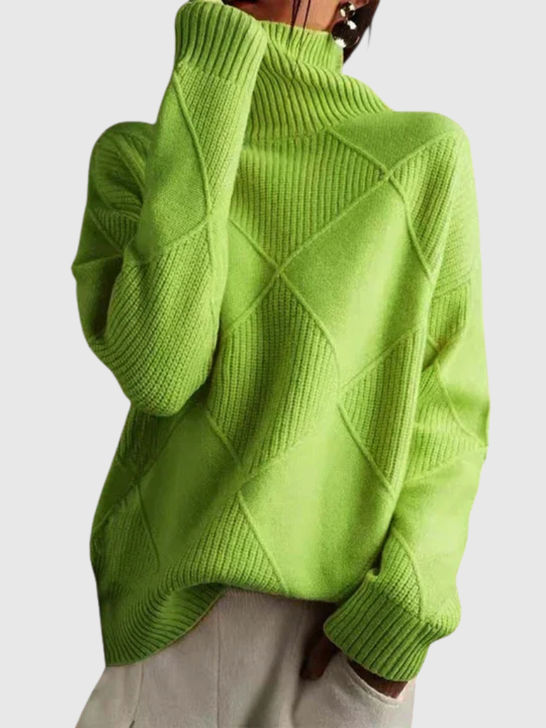 Tiffany | Élégant Pull en Maille Géométrique pour un Style Moderne