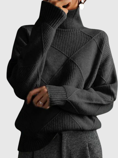 Tiffany | Élégant Pull en Maille Géométrique pour un Style Moderne