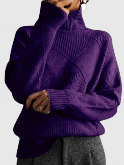Tiffany | Élégant Pull en Maille Géométrique pour un Style Moderne