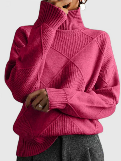Tiffany | Élégant Pull en Maille Géométrique pour un Style Moderne