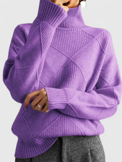 Tiffany | Élégant Pull en Maille Géométrique pour un Style Moderne