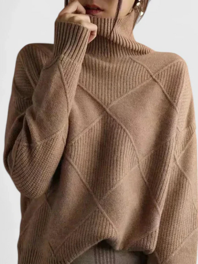 Tiffany | Élégant Pull en Maille Géométrique pour un Style Moderne