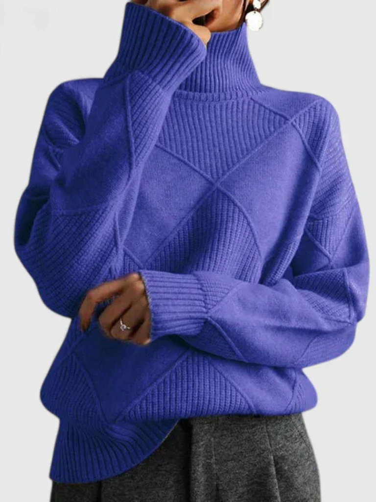 Tiffany | Élégant Pull en Maille Géométrique pour un Style Moderne