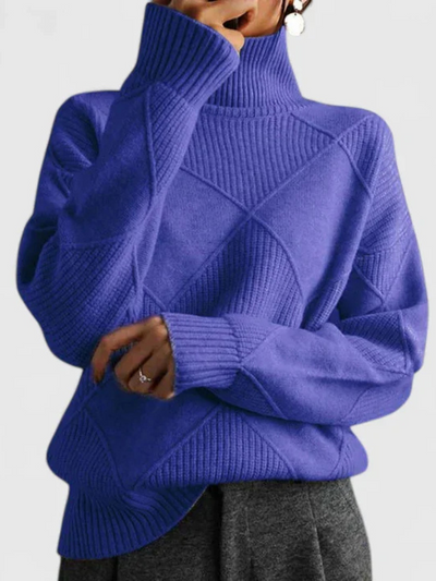 Tiffany | Élégant Pull en Maille Géométrique pour un Style Moderne
