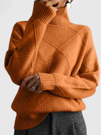 Tiffany | Élégant Pull en Maille Géométrique pour un Style Moderne