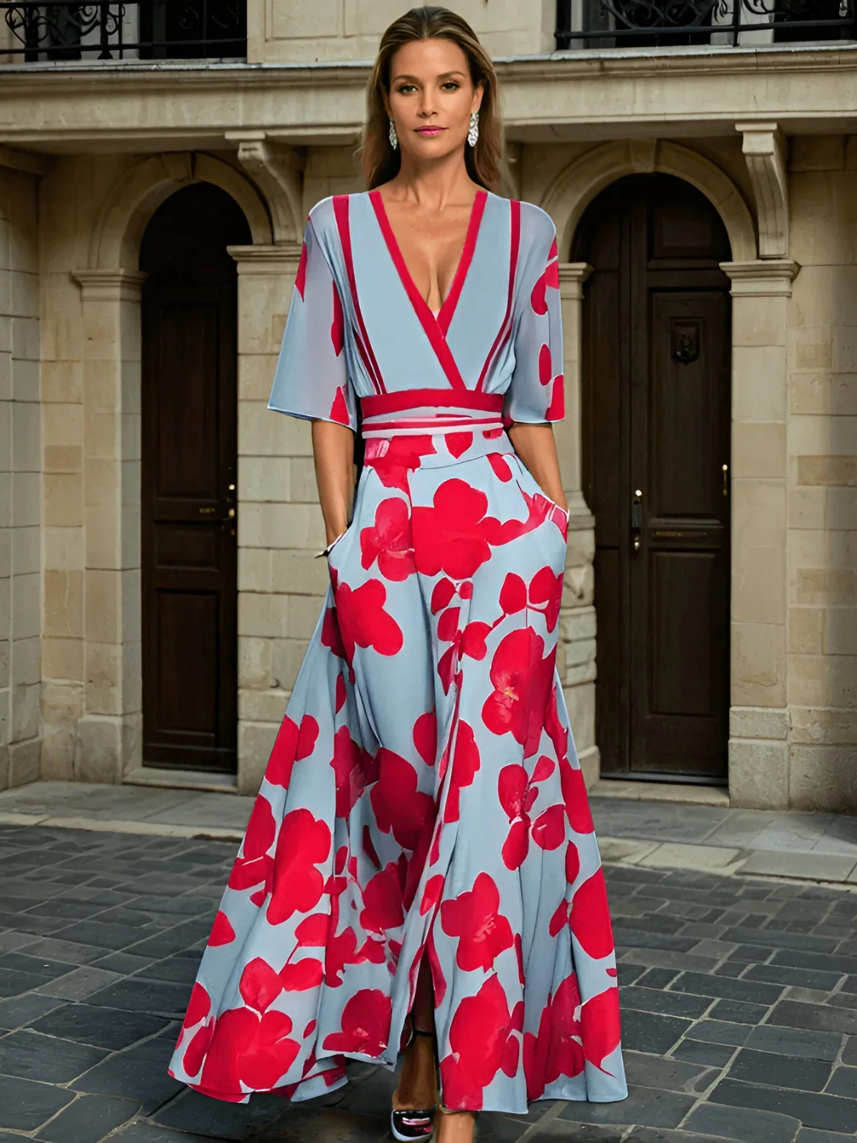 CELESTINA – MILANO-INSPIRED ELEGANT SLEEVED DRESS