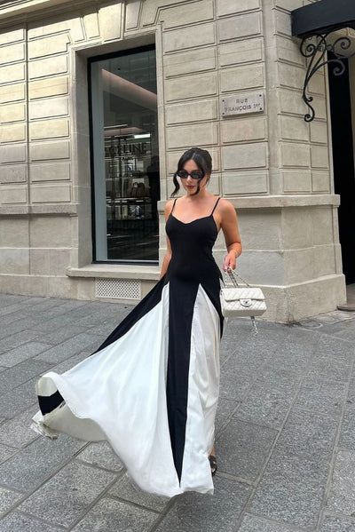 MARCELLINE – GRACEFUL PANELED MAXI DRESS