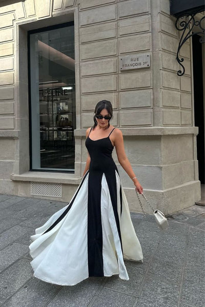 MARCELLINE – GRACEFUL PANELED MAXI DRESS