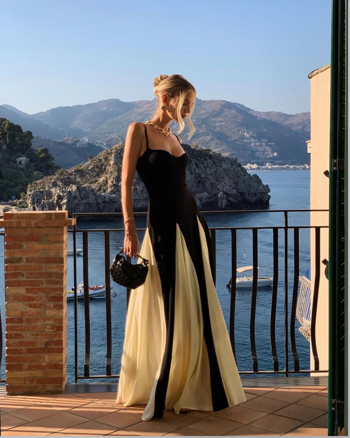 MARCELLINE – GRACEFUL PANELED MAXI DRESS
