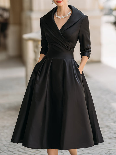 Lina - Elegante vestido midi de satén