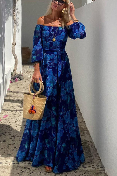 CELINA – GRACEFUL BLOOM OFF-SHOULDER MAXI DRESS