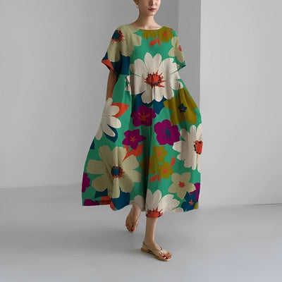 LYRA – RETRO BOHO SWING MAXI DRESS