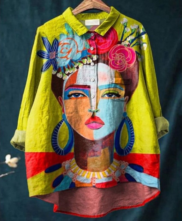 Camisa Artística Amelia | Retrato Exclusivo